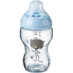 NC Tommee Tippee Biberon Ctn Verre 250ml Décoré Garçon