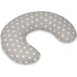 Coussin Appui-tête Étoiles Blanches Sur Fond Gris