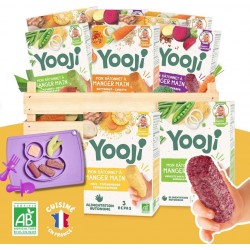 NC Yooji Kit Spécial Manger-main Bâtonnets De Légumes & Féculents Bio Et Accessoires 36 Repas 12m+ les 5 sachets de 1125g