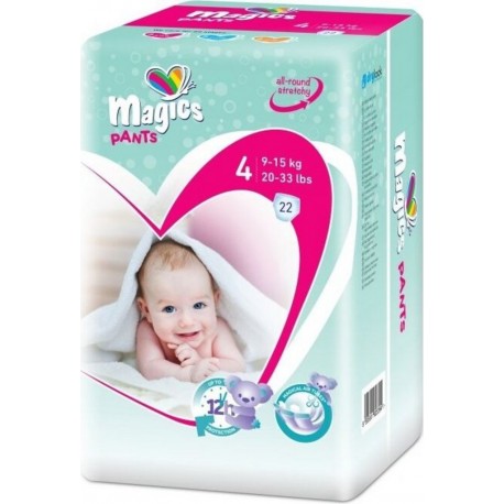 NC Culottes Bébé T4 (9-15Kg) Carton De 88pcs Magics