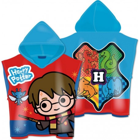 Poncho Microfibre Avec Capuche- Harry Potter Dessin Animé 55x55cm