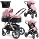 NC Bebelissimo Poussette Transformable Combinée Convertible 2 En 1 Poids 0-22Kg Nya Rose