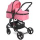 NC Poussette Combinée Transformable 2 En 1 Alba Lorelli Rose