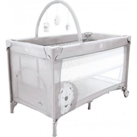 Lion Lit De Voyage Complet Duo Baby Gris