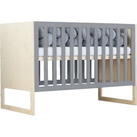 NC Lit Bébé Chruppy 60 X 120 Cm Verni Et Gris