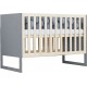 NC Lit Bébé Chruppy 60 X 120 Cm Gris Et Verni