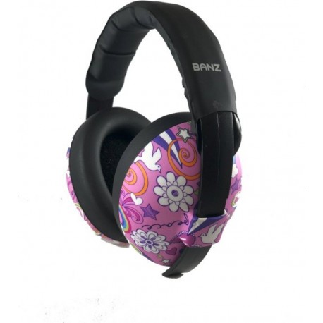 NC Casque Anti Bruit Bébé Rose Floral Banz