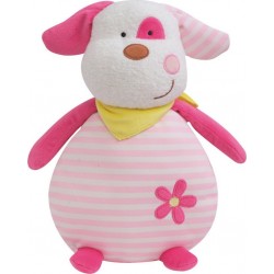 Luminou Chien Rose Peluche Lumineuse Naturelle Fonctionne Sans Pile Et 30 Cm