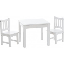 Ensemble Table Avec Deux Chaises Pour Enfants Couleur Blanc Ape10015