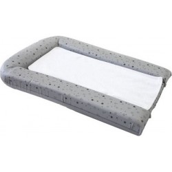 NC Domiva Matelas Langer Pvc + 2 Éponges Amovibles Gris Imprimé Étoile la bouteille