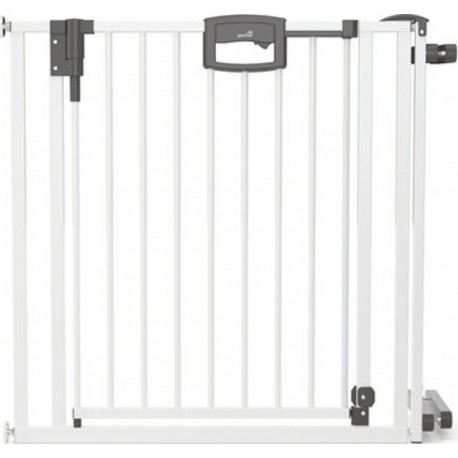 Barrière D'escalier À Pression Easylock Plus Bois/métal 84,5 Cm 92,5 Cm Blanc