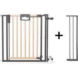 NC Barrière D'escalier À Pression Easylock Plus Bois/métal 100 Cm 108,5 Cm