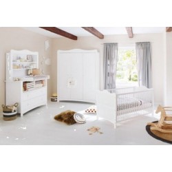 NC Chambre De Bébé Florentina 4 Pièces Lit De Bébé Évolutif Commode À Langer