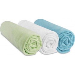 NC Lot De 3 Draps Housse Jersey 100% Coton 40x80/40x90 Cm