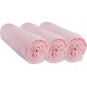 NC Lot De 3 Draps Housse Jersey 100% Coton 40x80 / 40x90 Cm - rose