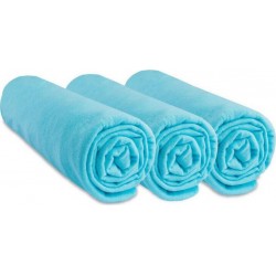 NC Lot De 3 Draps Housse Jersey 100% Coton 40x80/90 Cm, Turquoise