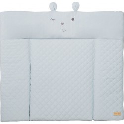 ROBA Matelas à langer roba Style – Visage d'ours – 85 x 75cm – Bleu clair