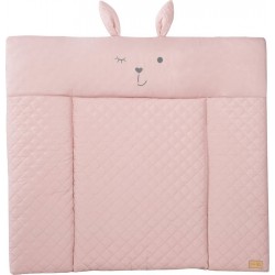 ROBA Matelas à langer roba Style – Visage de lapin – 85 x 75cm – Rose