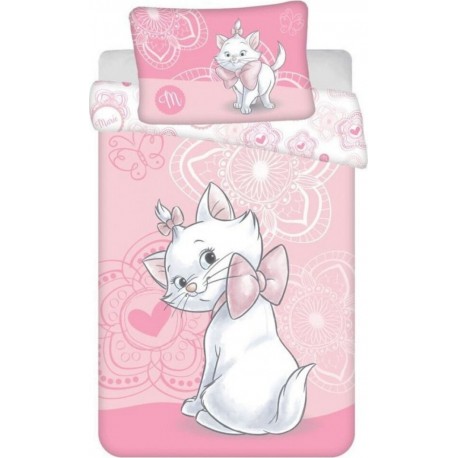 Disney Marie Cat Parure De Lit Coton Bébé Housse De Couette 100x135 Cm Et Une Taie D’oreiller 40x60 Cm