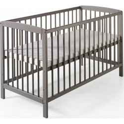 Felix Lit Bébé 60x120 Cm Laqué Gris Nordique