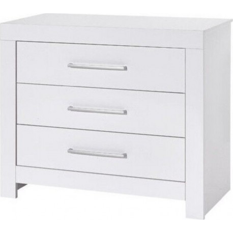 Commode Avec Plan À Langer 3 Tiroirs Bois Blanc Nordic WhiteL 109 X H 100 X P 53/70