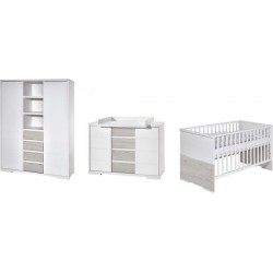 NC Ensemble Lit Enfant Armoire 2 Portes Commode À Langer Maxx