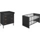 NC Ensemble Lit Enfant Commode À Langer Melody Black