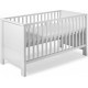 Lit Bébé 70x140 Cm Hêtre Massif Laqué Blanc Milano WhiteL 148 X H 82 X P 77 Cm