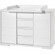 Commode Avec Plan À Langer Bois Laqué Blanc Maxx WhiteL 126 X H 92 X P 53 Cm