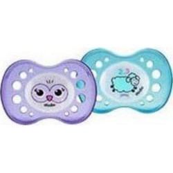 Silicone Dodie Sucettes Anatomiques +18 Mois Nuit Dodo Les Animaux Lot De 2 A2 la bouteille