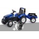 NC Tracteur Enfant New Holland Avec Remorque 3 À 7 Ans Falk + Pack De 4 Bandes De