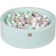 Piscine À Balles, Coton, 90x30 Cm, 200 Pcs, Menthe Rose Pastel/transparent/beige/blanc/menthe