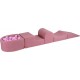 NC Aire De Jeu Mousse Avec Piscine À Balles Rose Pastel W45cm