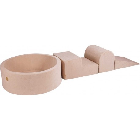 NC Set De Mousse Avec Piscine 90x30cm, Écru, Sans Balles