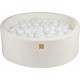 Piscine À Balles Sèches Ronde 200 Balles Supersoft Velvet Blanc Blanc