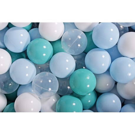 Ensemble De Boules En Plastique, 300 Pcs, Jaune/rouge/blanc Nacré/bleu Nacré