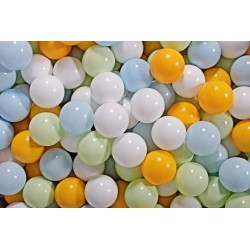 Ensemble De Boules En Plastique, 300 Pcs, Vert/violet/jaune/blanc