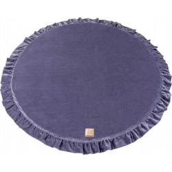 NC Bébé Rond 100cm Tapis De Jeu Pour Enfants, Velvet, Gris-bleu