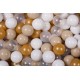 Ensemble De Boules En Plastique, 300 Pcs, Gris/perle/argent/blanc