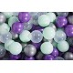 Clair Ensemble De Boules En Plastique, 300 Pcs, Violet/rose Clair/gris/transparent