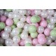 Clair Ensemble De Boules En Plastique, 50 Pcs, Perle/vert Clair/rose Pastel