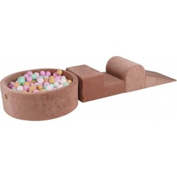 Aire De Jeu Mousse, Piscine, Balle Rose Pastel/menthe/blanc/beige W90