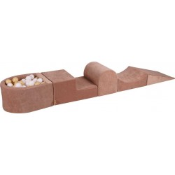 Aire De Jeu Mousse Avec Piscine À Balles Beige/blanc W45cm