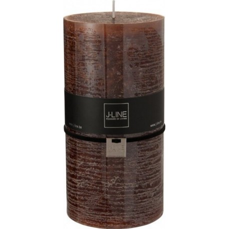 NC Bougie Cylindrique 140h En Paraffine Marron 10x10x20 Cm