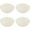 Set De 4 Bougies Flottantes 8h En Parafinne Blanc 8x8x4 Cm