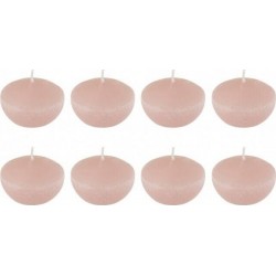 NC Set De 8 Bougies Flottantes 4h En Parafinne Rose 6x6x3 Cm