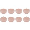 NC Set De 8 Bougies Flottantes 4h En Parafinne Rose 6x6x3 Cm
