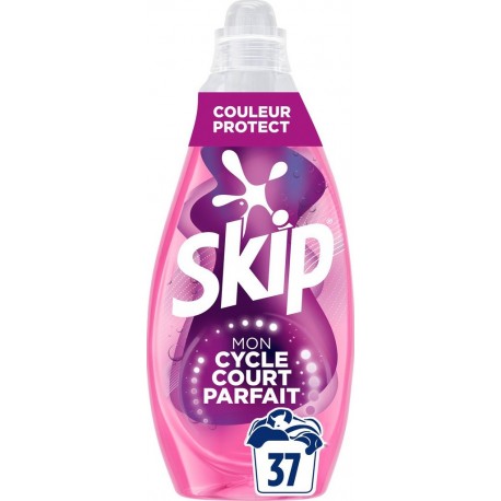 SKIP Lessive Liquide Cycle court Couleur Protect le bidon de 1.48L