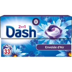 DASH Capsules Lessive tout en 1 Détergent Envolée d'Air 33 capsules