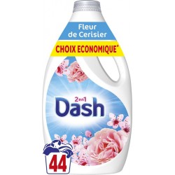 DASH Lessive Liquide 2en1 à la Fleur de Cerisier le bidon de 1.98L